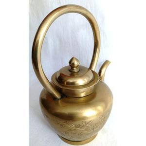 Théière et bouilloire en laiton de conception antique avec poignée en bois théière de luxe de vente chaude pour accessoires de cuisine - Product Image 5
