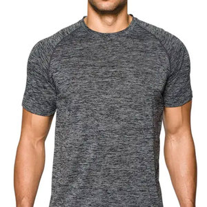 Venta al por mayor de los hombres de poliéster de secado rápido camiseta gris de entrenamiento sudadera camisa para los hombres de moda para hombres - Product Image 2