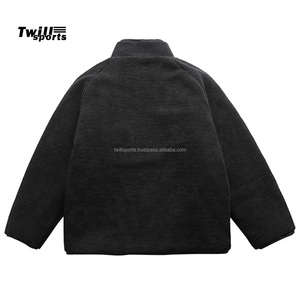 2025 Men's Heavyweight Full Zip Sherpa <b>Fleece</b> <b>Jacket</b> Winter Fashion Warm <b>Thickness</b> Coat Stand Custom Embroidery Logo High Street - Product Image 2