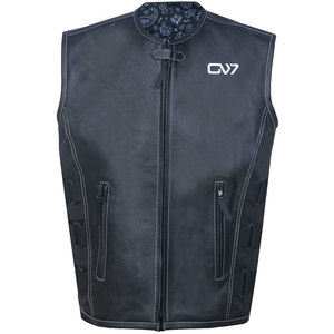 Stylish <b>Mens</b> Leather <b>Vest</b> for Casual and Motorcycle Use best <b>men's</b> leather <b>vest</b> for sale at cheap price - Product Image 1