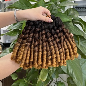 ผมต่อบริสุทธิ์เวียดนามสั้น3โทนลึกหยิกเป็นลอนเรียงตามแนวเดียวกัน - Product Image 1