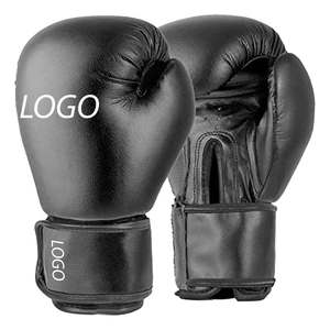Gants de boxe professionnels de couleur noire à bas prix - Product Image 5