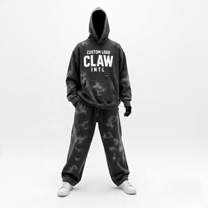 Vente en gros de haute qualité sweats à capuche personnalisés ensemble de pantalons de survêtement unisexe hommes femmes jogging logo personnalisé imprimé respirant survêtement - Product Image 2