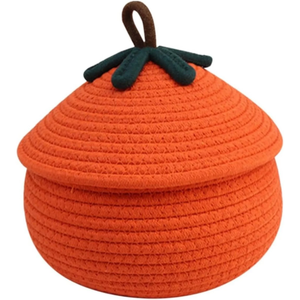 Venta al por mayor decoración de Halloween cesta de calabaza de algodón cesta de Halloween para vacaciones hecha a mano en Vietnam - Product Image 2