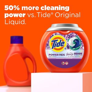 Cápsulas de Detergente para Ropa Tide Power Pods con Febreze, 45 Unidades, Aroma Spring & Renewal, Frescura Durante Todo el Día - Product Image 2