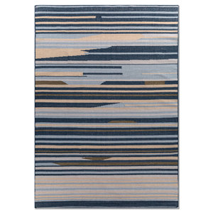 Indusbar Handmade <b>Wool</b> Rugs Grey & Black Flat Weaves Striped & Abstract Rectangle Design ADWL-13091-for Home Use - Product Image 1