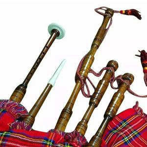 Bagpipes écossais professionnels en bois de rose brun, taille standard, avec montures argentées, idéaux pour la pratique, accessoires d'instruments de musique OEM - Product Image 4
