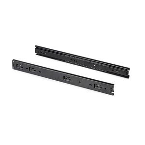 Modello Emuca spagna 3043614 Set di 5 guide per cassetto a piena estensione nere 45mm di altezza 500mm di profondità con cuscinetti a sfera - Product Image 2