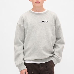 Sudadera de Manga Larga de Color Sólido para Niños / Material Transpirable con Diseño de Logotipo Personalizado, Cuello Redondo y Mangas Completas 2026 - Product Image 1