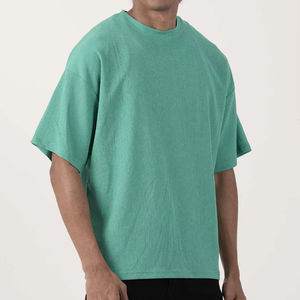 Camiseta de Manga Corta Lisa con Hombros Caídos para Hombre, Fabricada por OEM, de Alta Calidad, 240 GSM, Talla Grande, Opciones Multicolores - Product Image 2