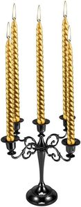 Antique Black <b>Brass</b> Metal Candle Holder Powder Coating Elegant Iron <b>Candlestick</b> Stand Wedding Christmas Home Decor Living Room - Product Image 3