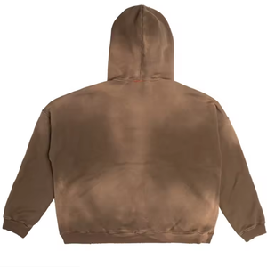 Sudadera Corta Lisa de Alta Calidad para Streetwear, Fabricantes de Ropa Holgada de Moda, Sudadera Personalizada con Lavado Potásico y Efecto Desgastado para Hombre - Product Image 2