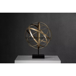 Sculpture en métal de conception créative de luxe pour la décoration à la maison cadeaux de mariage couleur or plaqué brillant à la main avec la meilleure qualité - Product Image 4