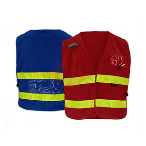 เสื้อกั๊กนิรภัยสะท้อนแสงแบบตาข่ายกันน้ำ ANSI Class 1 ผลิตตามสั่ง มีกระเป๋า สำหรับงานก่อสร้างถนน พร้อมโลโก้ที่กำหนดเองได้ - Product Image 1