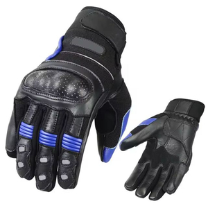 Gants de course les plus vendus Gants de moto en cuir de haute qualité pour hommes Écran tactile respirant Gants d'équitation de course de moto - Product Image 1