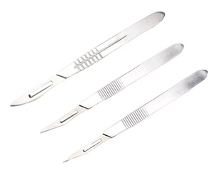 Mango de Bisturí N.° 3 10 11 12 15 20, Cuchillas Quirúrgicas de Acero Inoxidable para Dermaplaning, Fuente de Alimentación Manual, Esterilizadas, Certificación CE - Product Image 4
