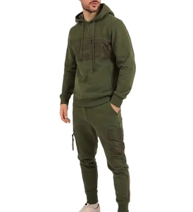 Venta caliente de moda Slim Fit hombres chándal ropa de entrenamiento cómodo pulóver con capucha con bolsillo de canguro Slim Fit sólido - Product Image 1