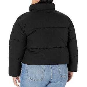 Blouson court matelassé pour femme 2026 avec logo personnalisé, col montant, grande taille, caractéristiques de la saison hivernale - Product Image 6