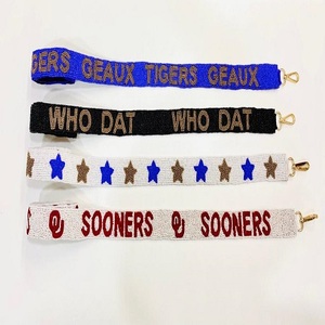 Cool Football Team Spirit Seed Perlé Guitare Sac À Main Sac À Main Bretelles Cross Body College Day Clear Box Bag Bandeaux - Product Image 2