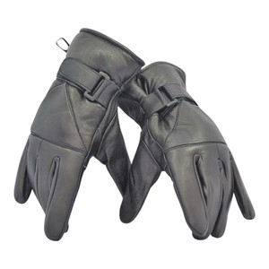 Gants d'habillage en cuir de mouton véritable pour hommes hiver chaud écran tactile doigt complet couleur noire gants de haute qualité - Product Image 6