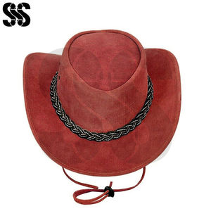 Chapeau de cowboy en cuir décontracté pour homme, réglable, pour l'équitation en plein air, haute qualité, couleurs personnalisées, service OEM - Product Image 4