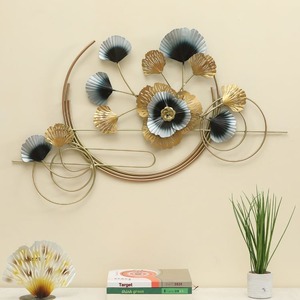 Hlaf Moon Design Modern Iron Metal Wall Art Panel Superb Outdoor Home <b>Decorative</b> Hanging for Interior Use - Product Image 1