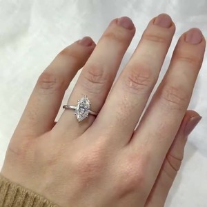 12x6มม. แหวนเพชรโมอิสตัดเพชร | เพชรประดับหกง่ามโซลิแทร์เครื่องประดับงานแต่งงานสีทอง - Product Image 2