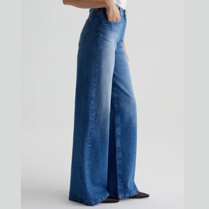 Pantalones vaqueros holgados informales para mujer, pantalones de mezclilla de pierna ancha holgados de cintura alta, ropa de moda de estilo callejero, personalizada - Product Image 3