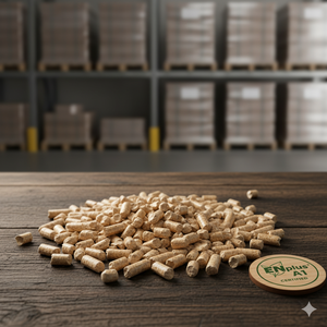 Granulés de bois dur durables (forme de bâton de 8 pouces) pour le chauffage écologique à la biomasse, la production d'énergie renouvelable dans les foyers et l'industrie - Product Image 3