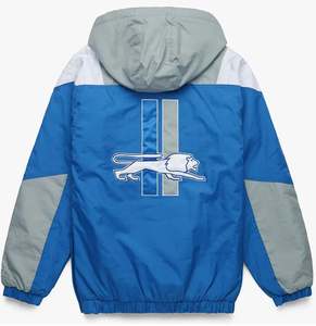 Pull demi-zip vintage fin coupe-vent d'hiver kangourou poche avant à capuche Baggy équipe de basket-ball Logos imperméable respirant - Product Image 6