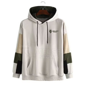 Sudadera con Capucha para Hombre MELSFIT SPORTS, Diseño con Bloques de Color, Transpirable, Holgada, Informal, para Otoño - Product Image 1