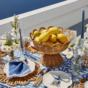 Tazón Decorativo de Mimbre Tejido Floral para Servir Comida en la Mesa de Comedor y Fiestas - Product Image 4