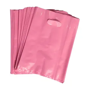 Custom Logo Printing Die Cut Plastic Bags Shopping Packaging Handle Bag Viet nam supplier