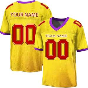 Maillots de football américain personnalisés de qualité unique, en gros, 100% polyester, respirants, imprimés par sublimation/broderie - Product Image 4