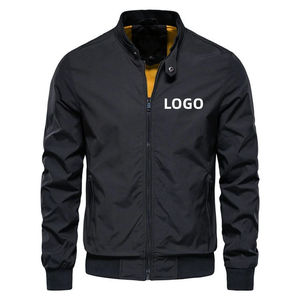 Nueva chaqueta ajustada de invierno con bolsillo y cremallera para hombre a la moda, logotipo personalizado, cuello levantado, último diseño, chaqueta Bomber de lona con cremallera, prendas de vestir - Product Image 5