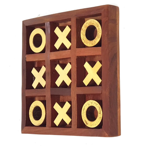Juego de madera Tic Tac Toe Juegos interactivos para el hogar Juguete de madera Tic Tac Toe Directo de fábrica Juguetes de madera para niños - Product Image 1