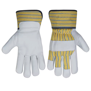 Guantes de Trabajo de Cuero Vacuno Hechos a Medida para Hombre, Guantes Resistentes y Duraderos de Cuero Vacuno Canadiense con Corte Reflectante Antideslizante - Product Image 2