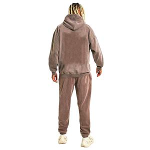 Chándal de lavado ácido de moda de calidad superior para hombres, diseña tu propia ropa de calle, chándal de gran tamaño para hombres con lavado ácido - Product Image 2