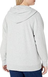 Vente en gros 280gsm français éponge polaire pleine fermeture éclair à capuche pour les femmes anti-boulochage écologique respirant motif solide col à capuche - Product Image 2