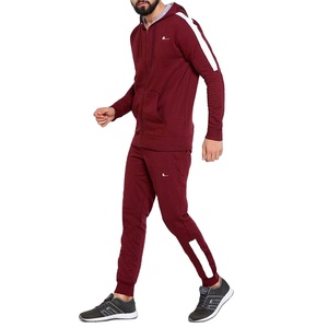 Ensemble de survêtement à capuche zippé à blocs de couleurs pour hommes personnalisés hiver Streetwear sweat-suit respirant fermeture à cordon 2 en 1 imprimé - Product Image 1