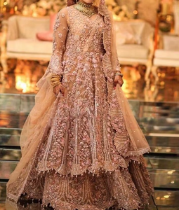 ชุดเดรสยาวถึงพื้นดีไซน์สวย atiya libas อินเดีย/ปากีสถาน acetate lehenga choli มีการปักลาย zardozi - Product Image 4