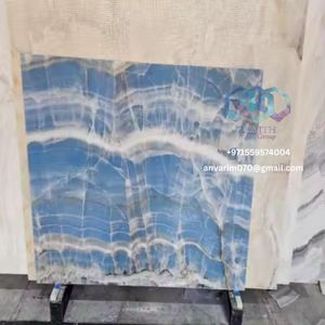 Dalles d'onyx polies de luxe en marbre vert, orange et bleu pour la cuisine et la décoration intérieure - Product Image 6