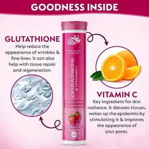 1000mg L Supplément de glutathion avec saveur d'ananas pour adultes Santé de la peau Antioxydant Soutien Bien-être Vitamine Exportée - Product Image 4