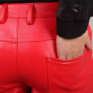 Vente en gros Nouvel arrivage de pantalons en cuir décontractés pour hommes, légers et élégants avec taille haute, quantité minimale de commande bas taille personnalisée - Product Image 3