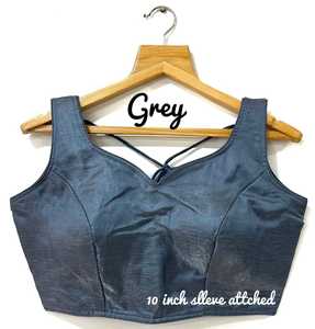 Chemisier moderne Milan en soie à col en V prêt-à-porter motif de style d'été pour Saree Lahenga - Product Image 6