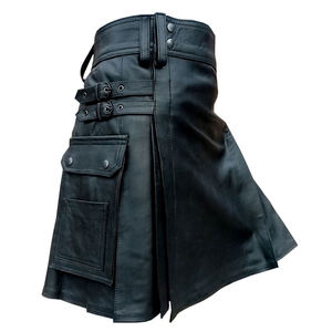 Vente chaude Nouveau style de kilts en cuir pour hommes en différentes tailles et couleurs Prix raisonnables Kilts en cuir de longueur régulière - Product Image 1