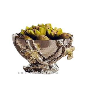Forme de feuille Design Base Aluminium Acier Inoxydable Métal Bol Décoratif Servir Alimentaire Fruits Exclusif Classique Bol - Product Image 6