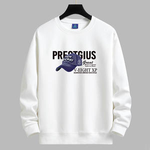 Sudadera de cuello redondo de peso pesado 330GSM Unisex, jersey de gran tamaño de 100% algodón, estampado de logotipo personalizado, ajuste holgado largo, informal, ODM - Product Image 3