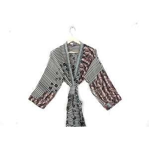 Kimono de Seda Vintage Elegante al por Mayor para Mujer, Ropa de Dormir, Ropa de Playa, Estampado Floral, Transpirable, de Secado Rápido - Product Image 4
