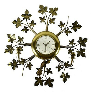 Home Decoration Wall Clock Modern Creative Birds <b>Leaf</b> Metal Wall Clock Gold Color Wedding Decoration Wall Clock - Product Image 4